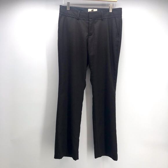 Banana Republic Martin Fit Trouser Womens 6P Petite Brown Wool Blend Flat Front - Picture 1 of 10